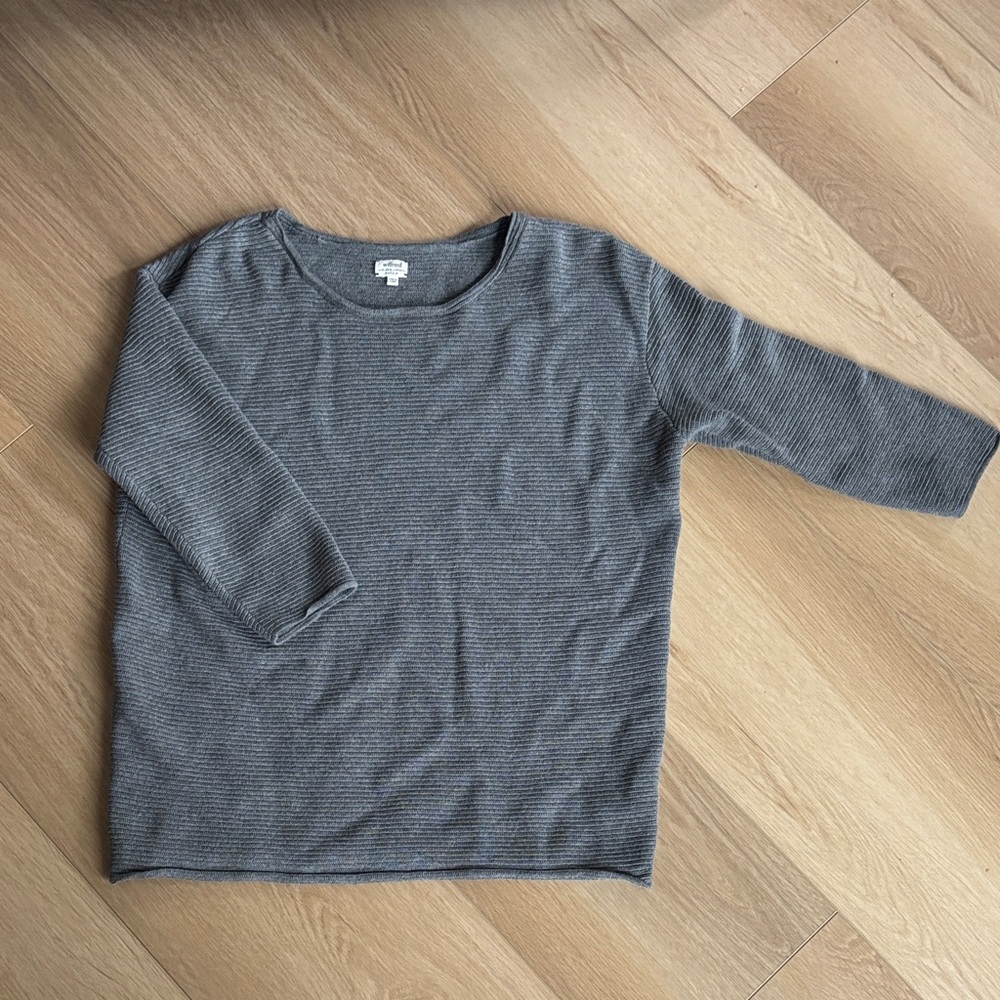 Wilfred Heather Gray Ribbed Knit Top